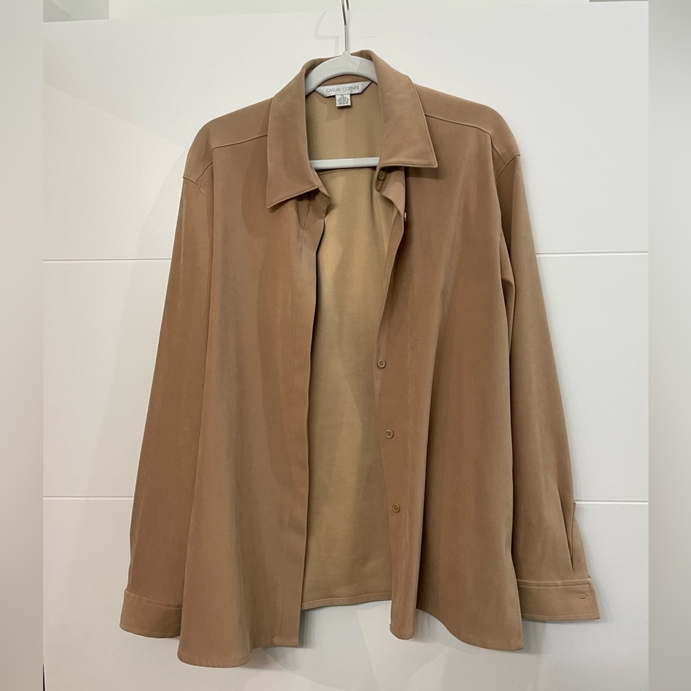 Tan Suede-Like Jacket